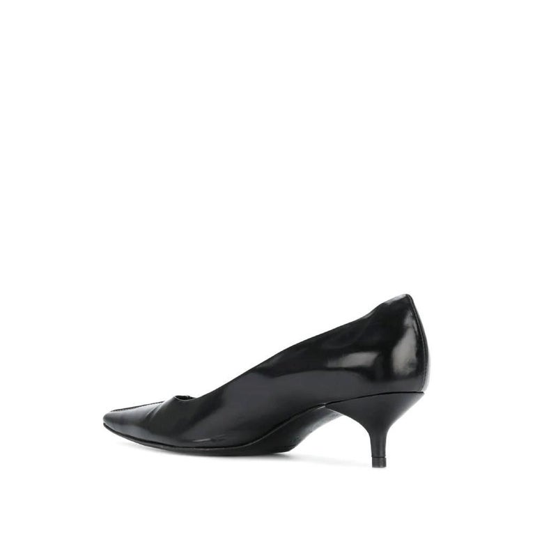 Black leather Helmut Lang Vintage 2000s pumps In Good Condition For Sale In Lugo (RA), IT