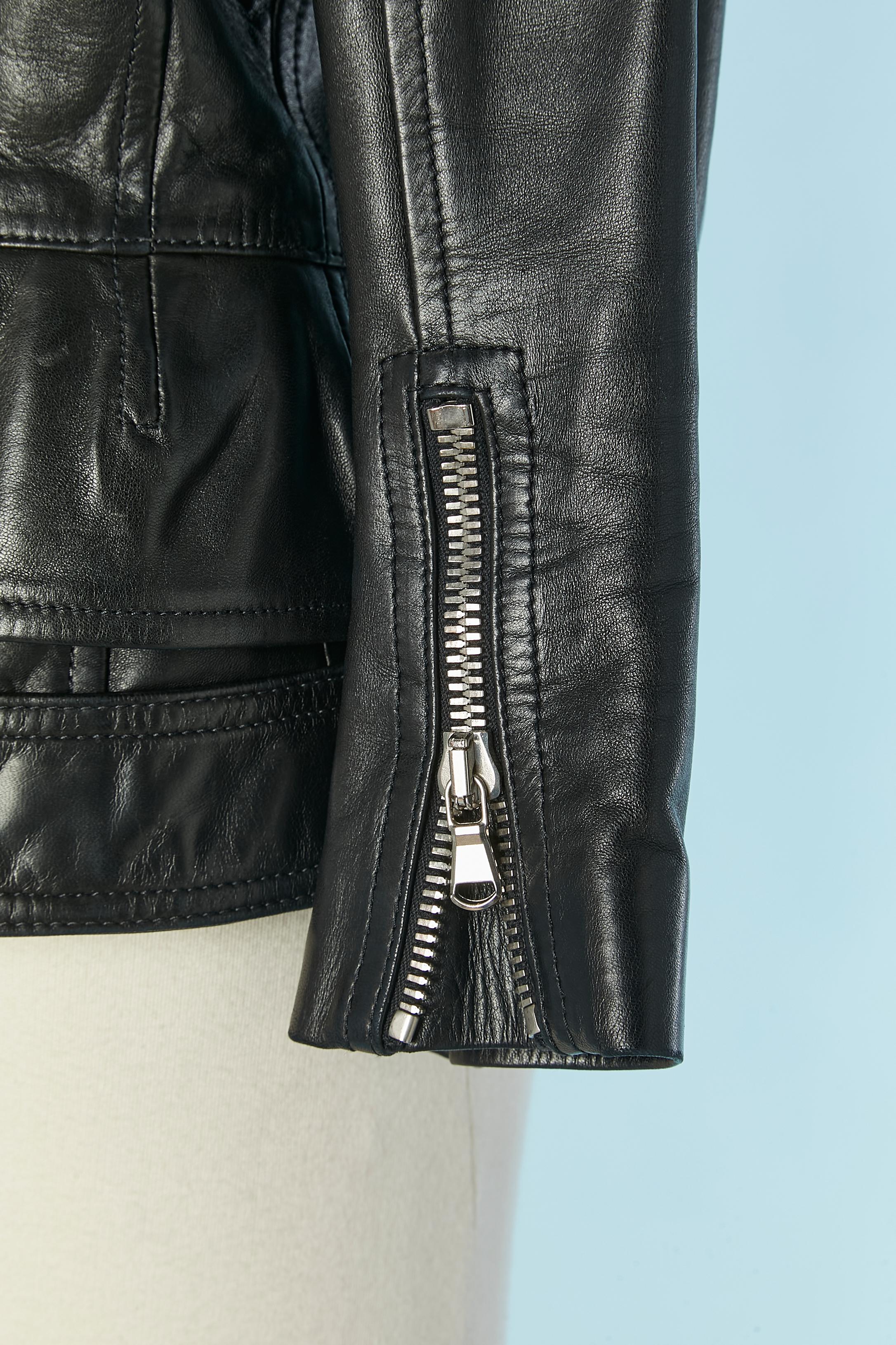 Black leather jacket ALEXANDER McQUEEN For Sale 1