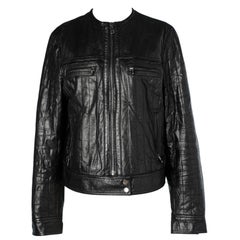 Die leicht gesteppte Lederjacke D&G von Dolce Gabbana