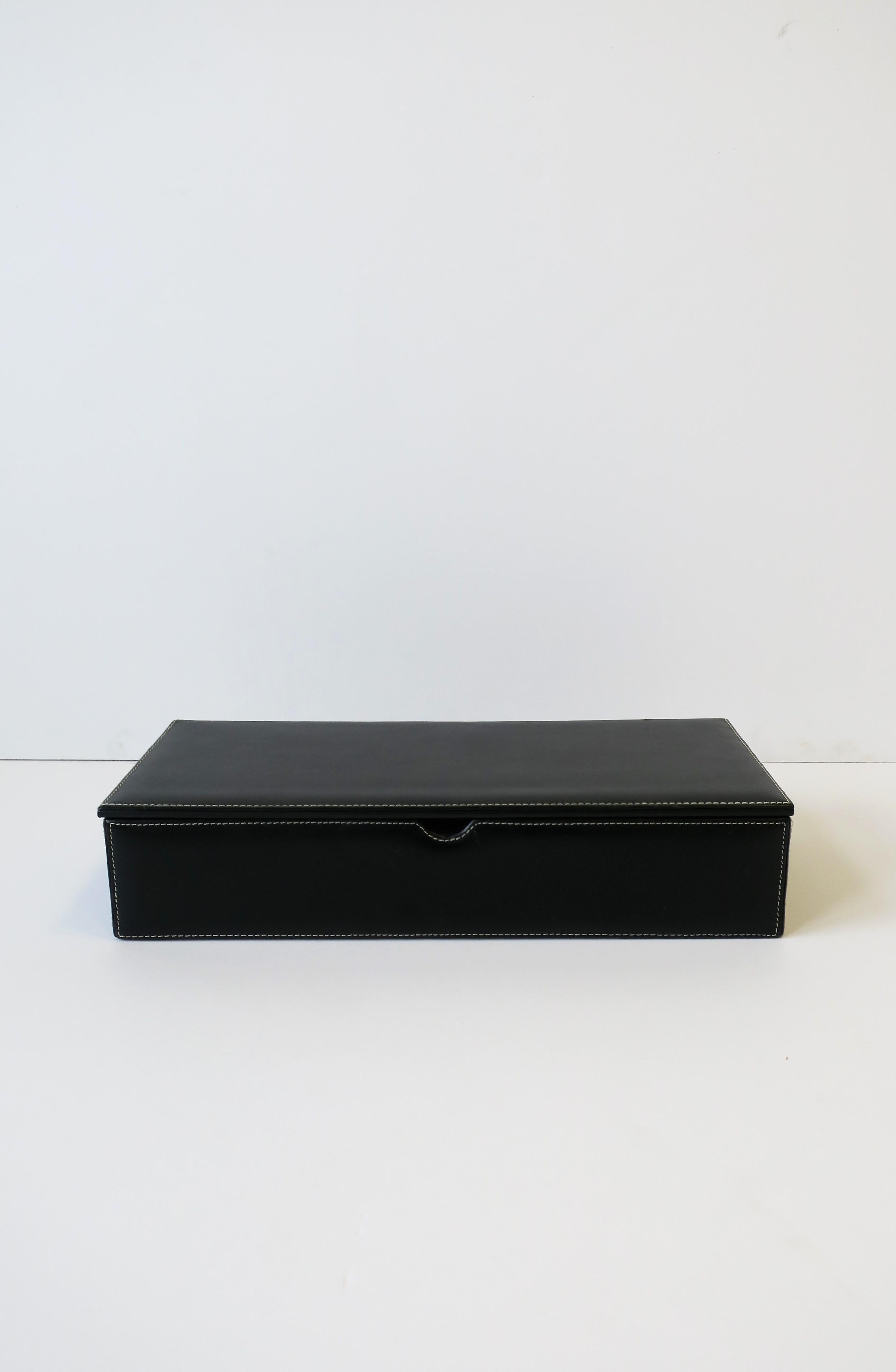 leather desk box