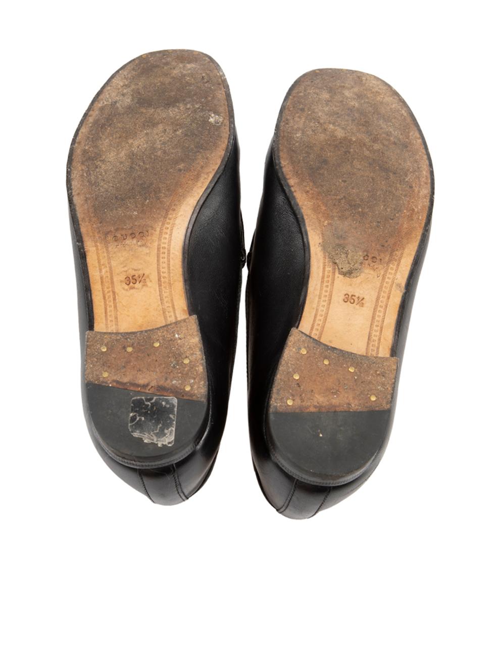 Women's Black Leather Jordaan Loafers Size IT 35.5