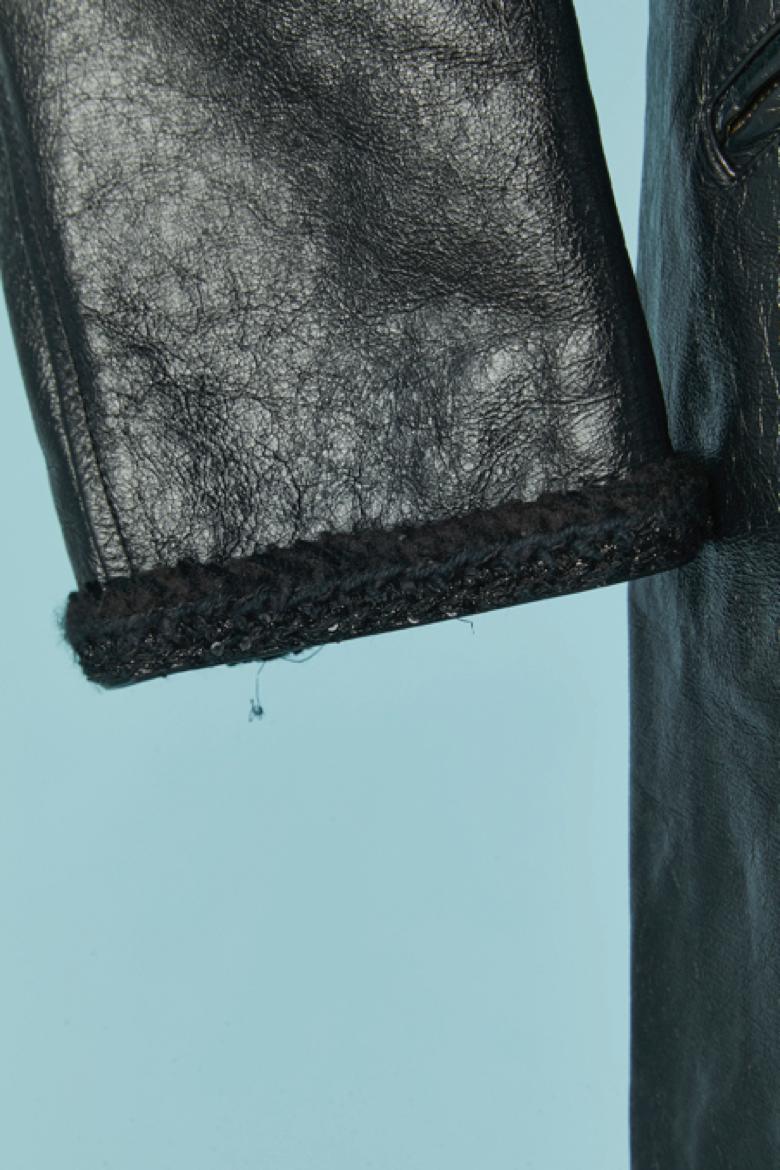 Combinaison en cuir noir CHANEL FW 2024/25 Excellent état - En vente à Saint-Ouen-Sur-Seine, FR