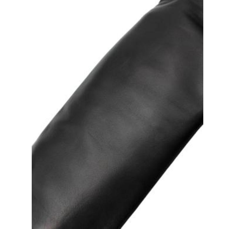 Black leather knee high boots For Sale 3