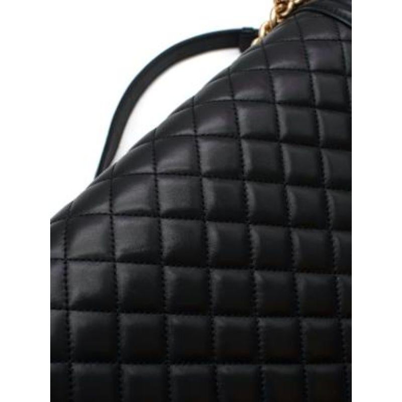 Black leather large Boy bag For Sale 4