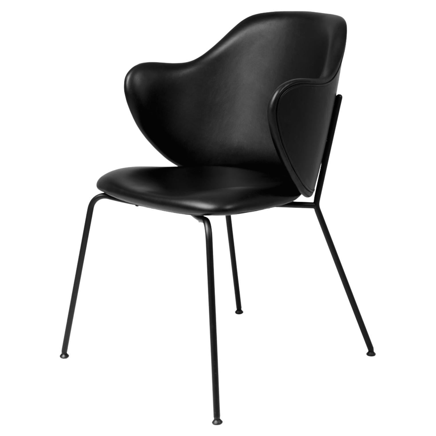 Black Leather Lassen Chair by Lassen For Sale