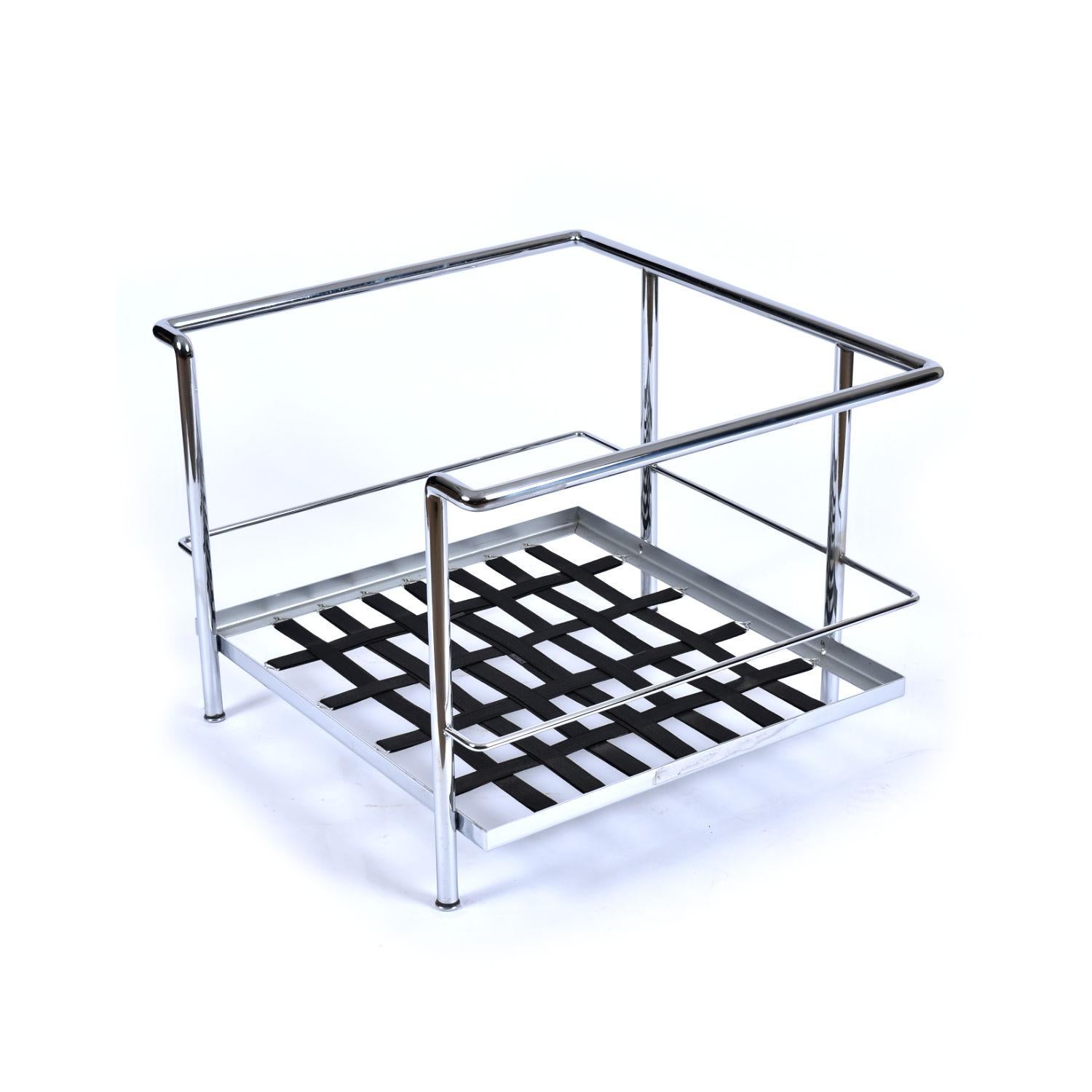 Le Corbusier LC2 Stuhl aus schwarzem Leder von Cassina für Atelier International (21. Jahrhundert und zeitgenössisch)