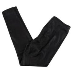 BALENCIAGA Size 4 Black Cotton High Rise Fitted Moto Dress Pants For ...