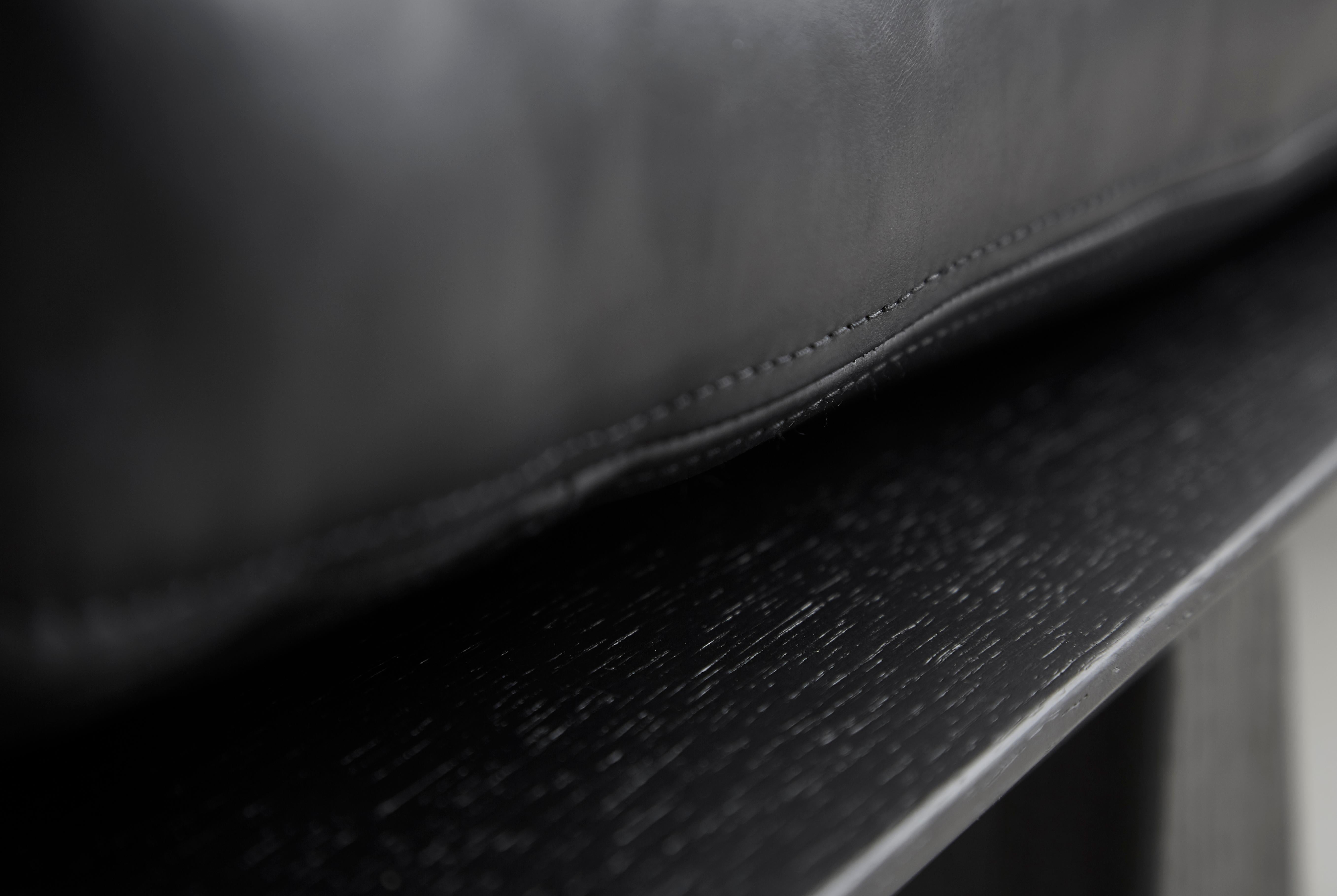 Danish Black Leather Level Daybed by Msds Studio
