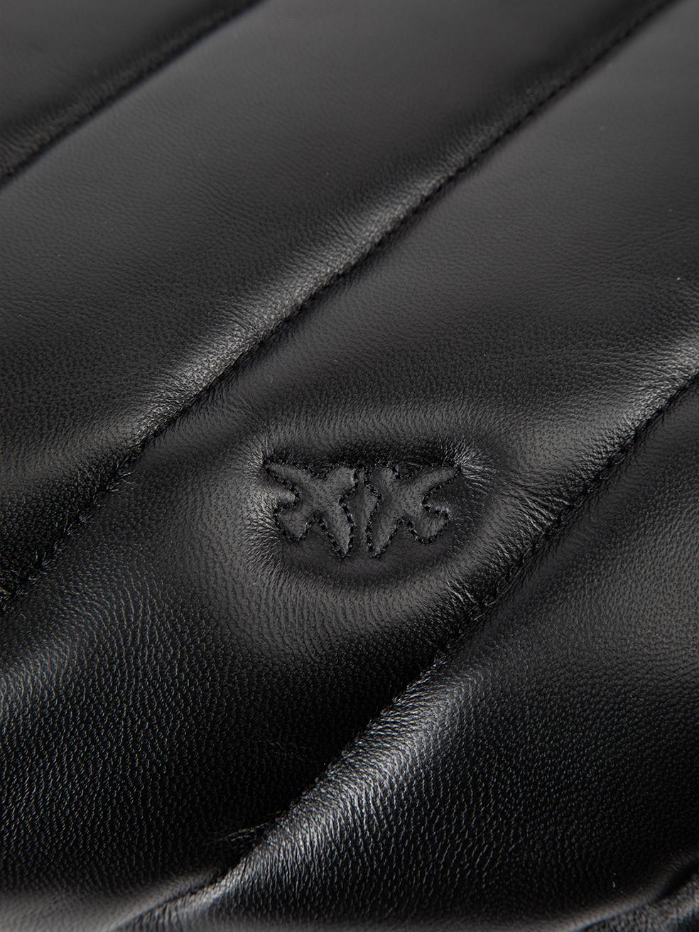 Black Leather Love Big Puff Crossbody Bag 4