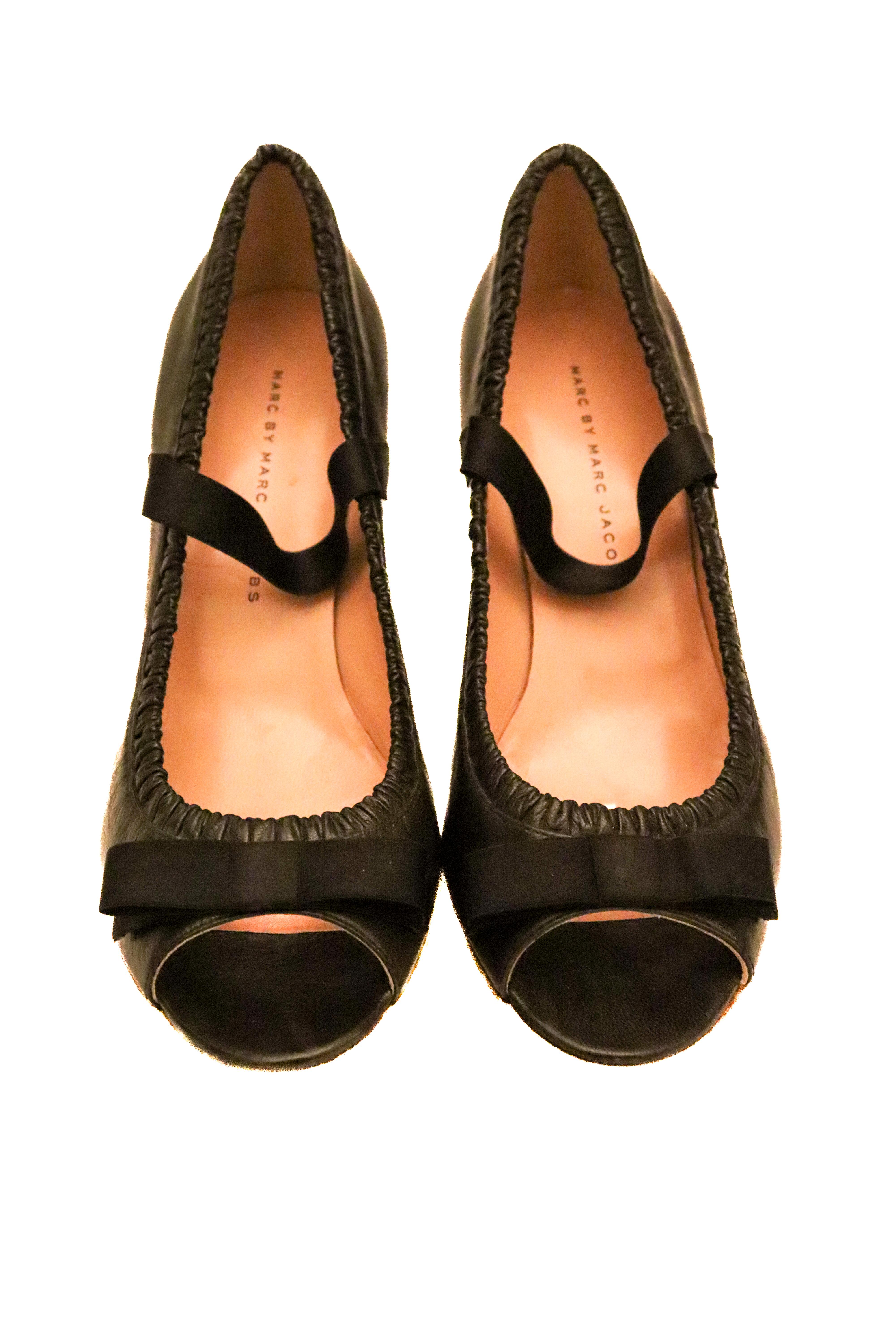 Women's Black Leather Marc Jacobs  Heels For Sale
