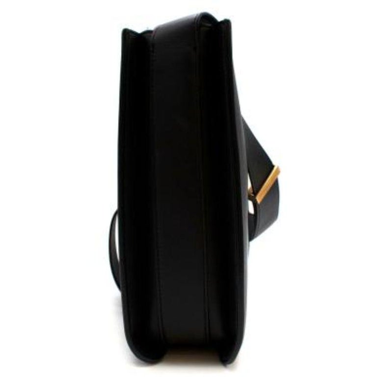 black Leather Messenger Bag For Sale at 1stDibs