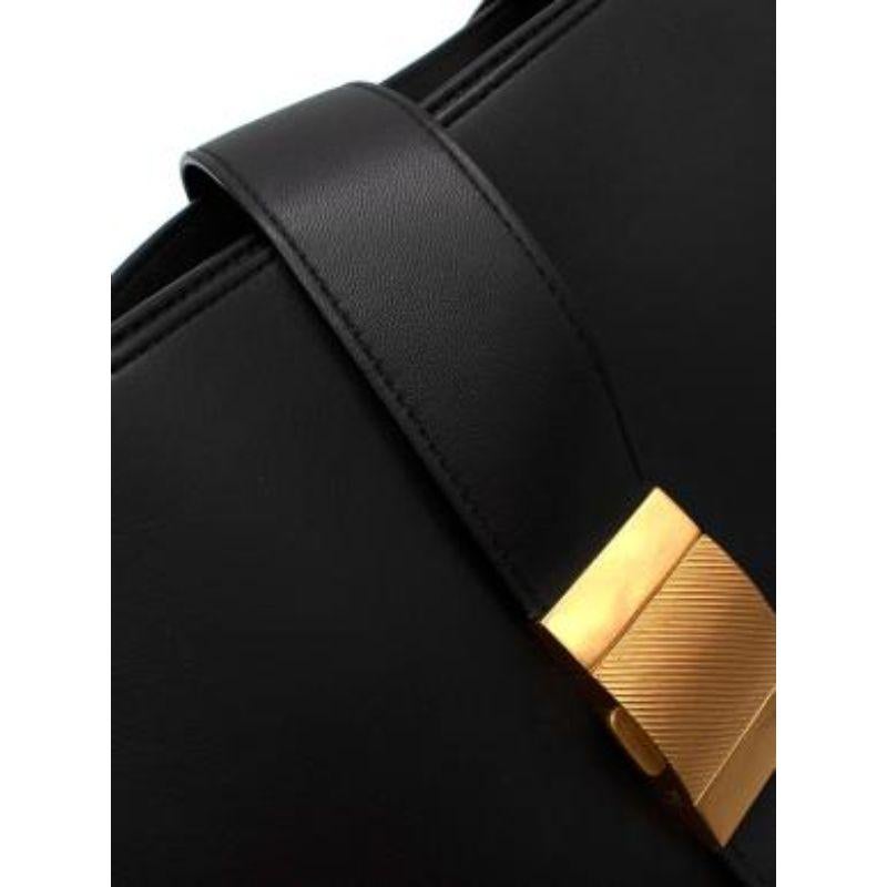 black Leather Messenger Bag For Sale 2