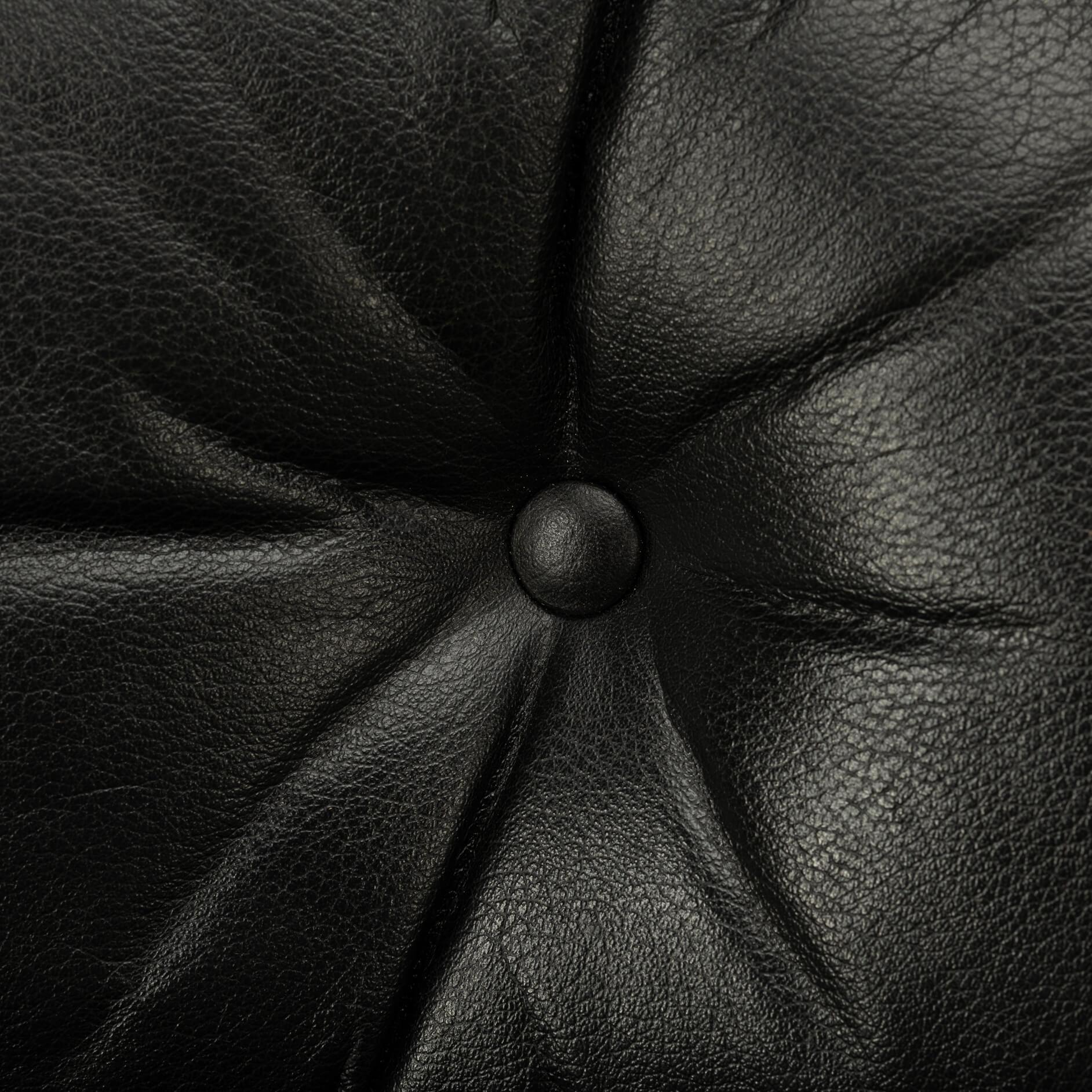 Black Leather Mid-Century Modern Swivel Chair by H.W. Klein for Bramin, 1960s For Sale 7