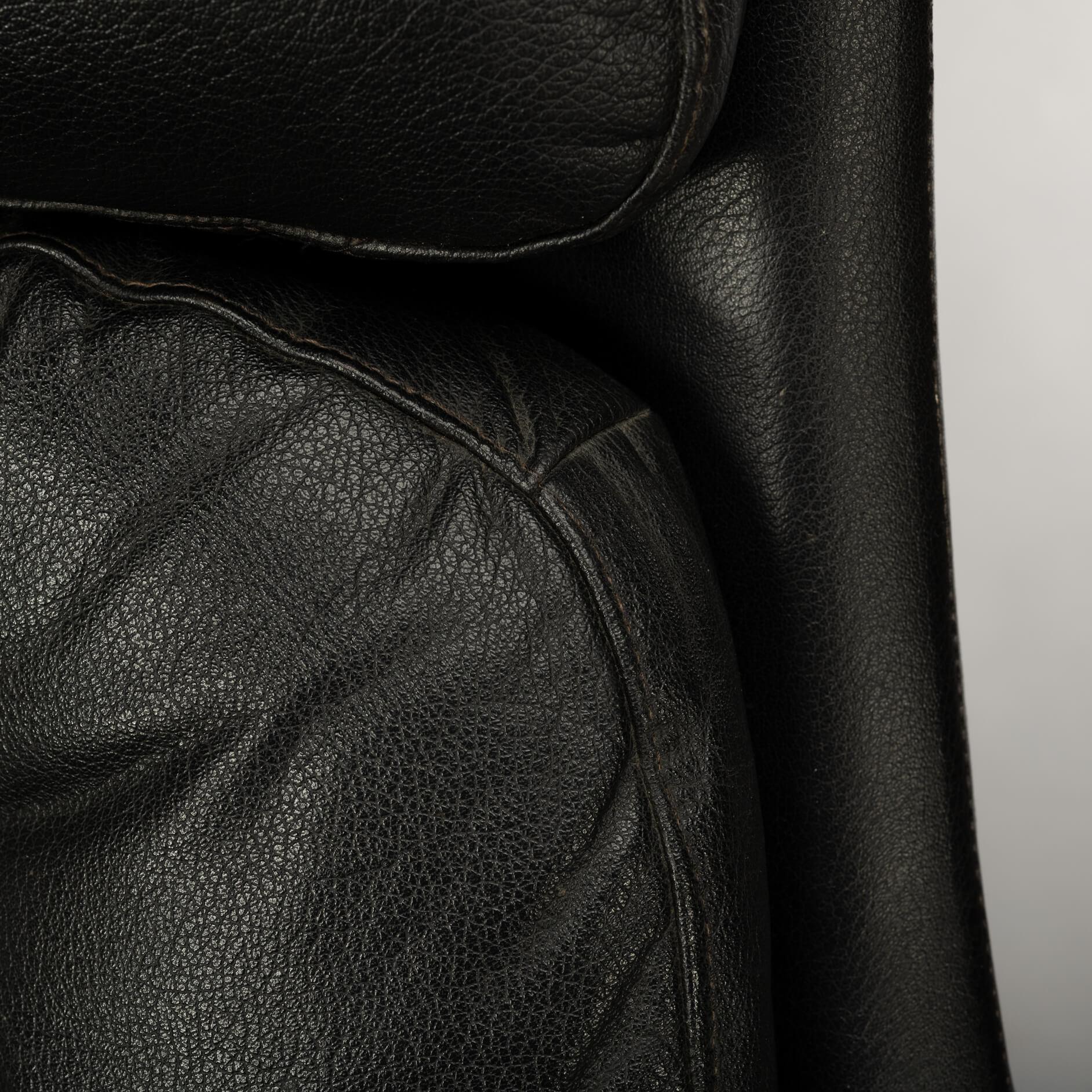 Black Leather Mid-Century Modern Swivel Chair by H.W. Klein for Bramin, 1960s For Sale 8
