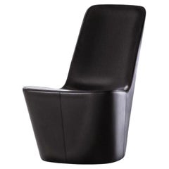 Black Leather Minimal Monopod Chair by Jasper Morrison for Vitra, 2008