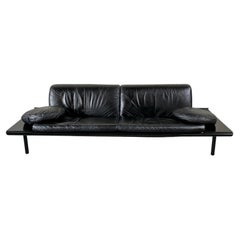 Schwarzes Sofa „mission“ aus Leder von Harvink, niederländisches Design 1980