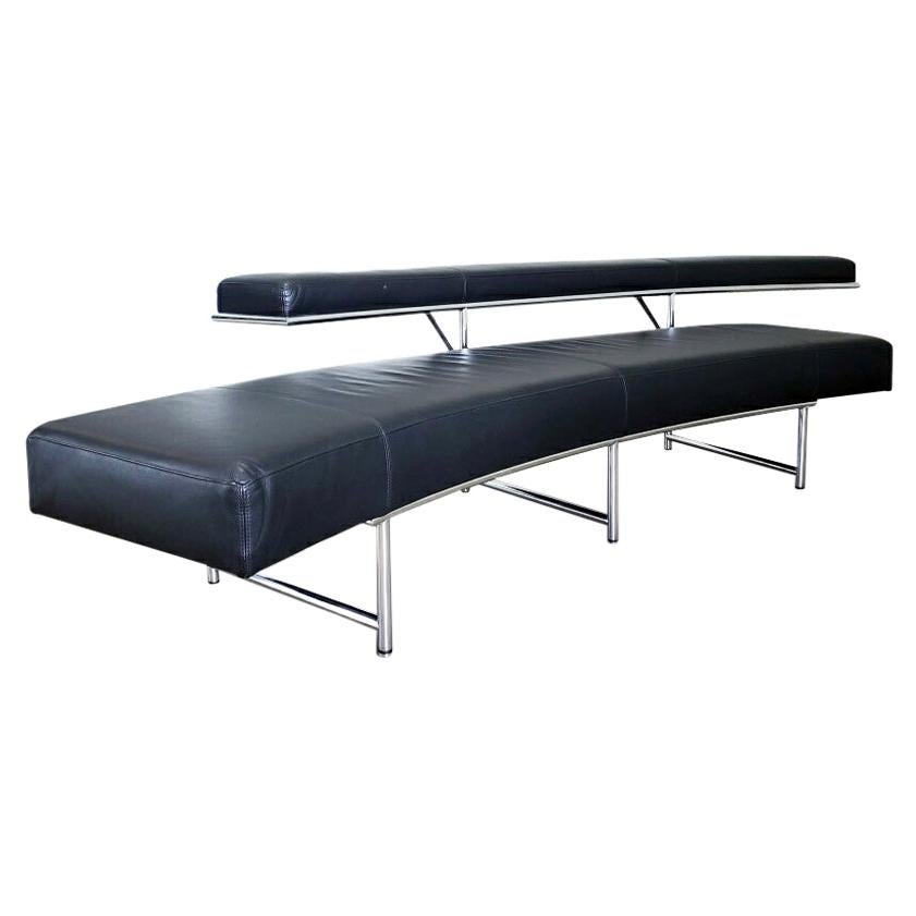 Black Leather Monte Carlo Sofa by Eileen Gray for ClassiCon For Sale
