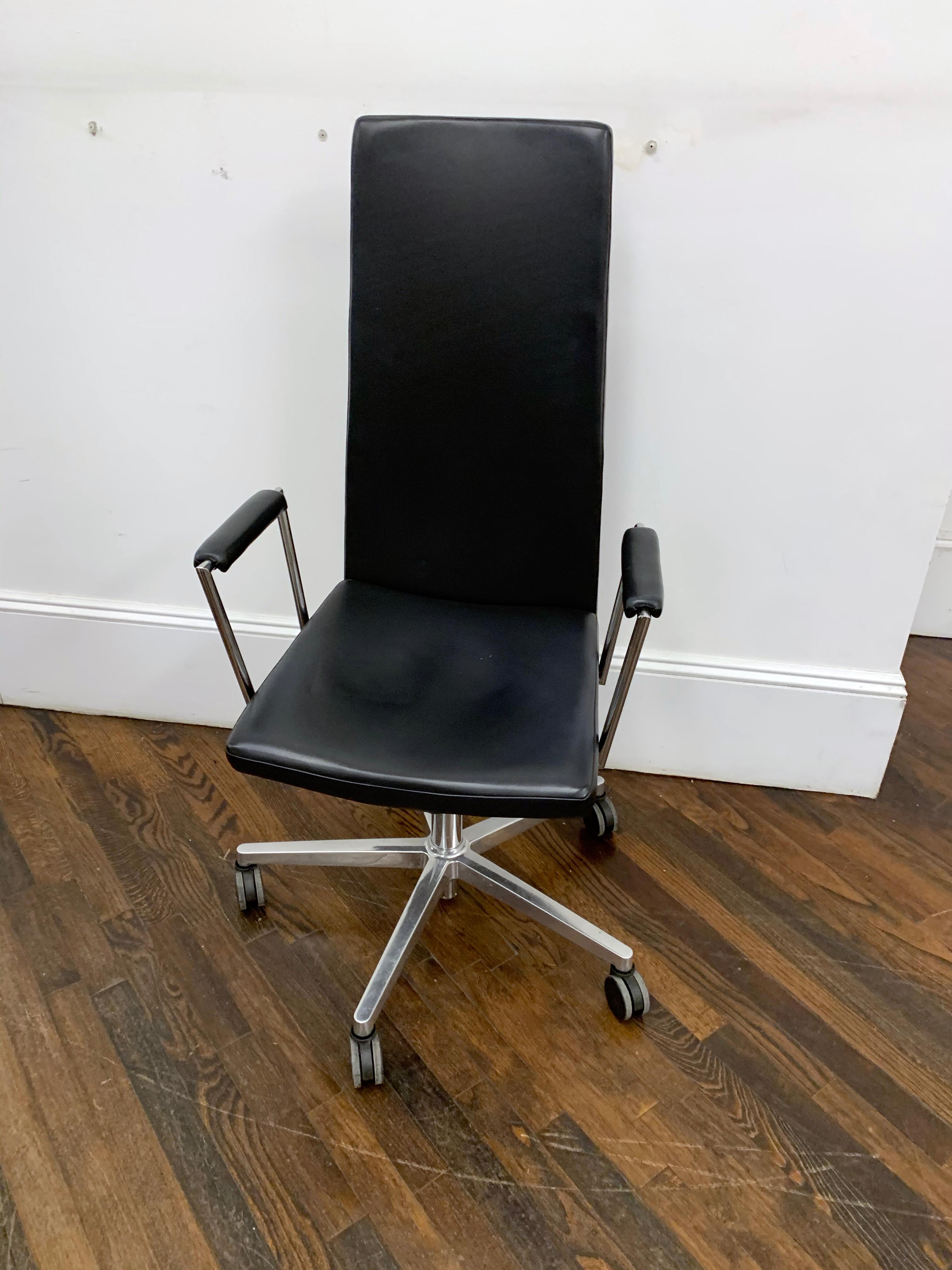 Black Leather Office Chair 10