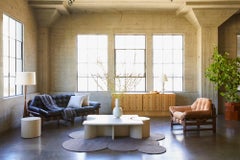 Lawson-Fenning Ojai Sofa, Solid Walnut & Black Leather, Modern Couch