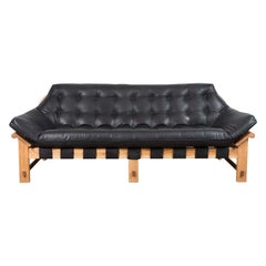 Schwarzes Ojai-Sofa aus Leder von Lawson-Fenning