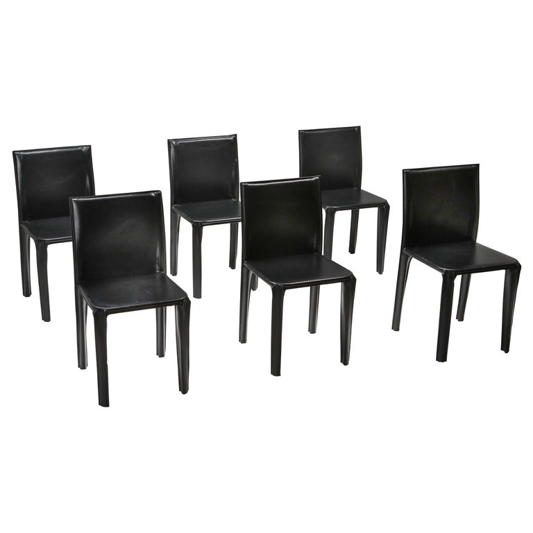 Black Leather Pasqualina Cab Dining, Black Leather Dining Chairs