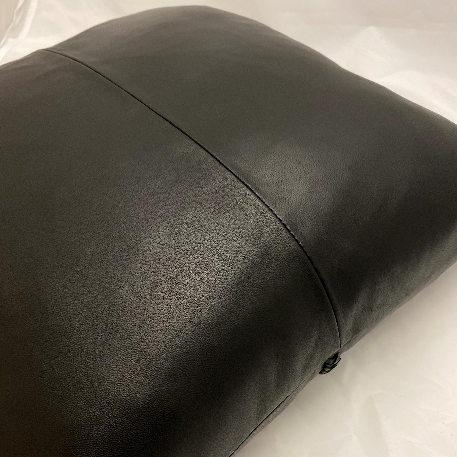 black leather cushions