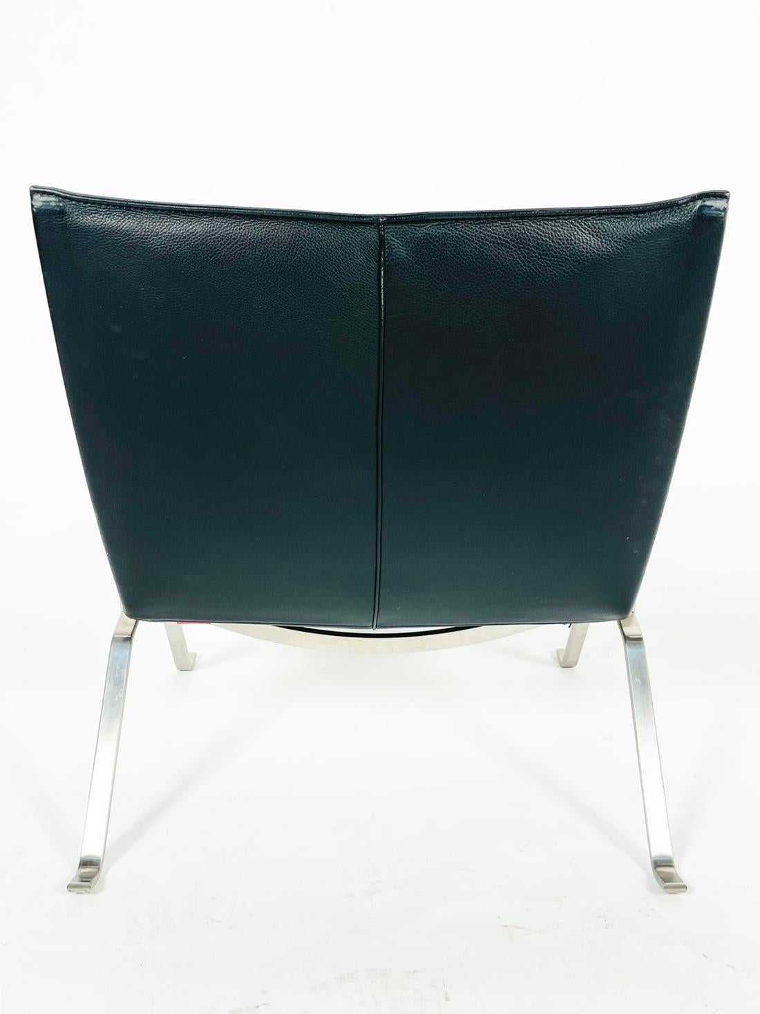 Black Leather PK 22 Lounge Chair by Fritz Hansen 6