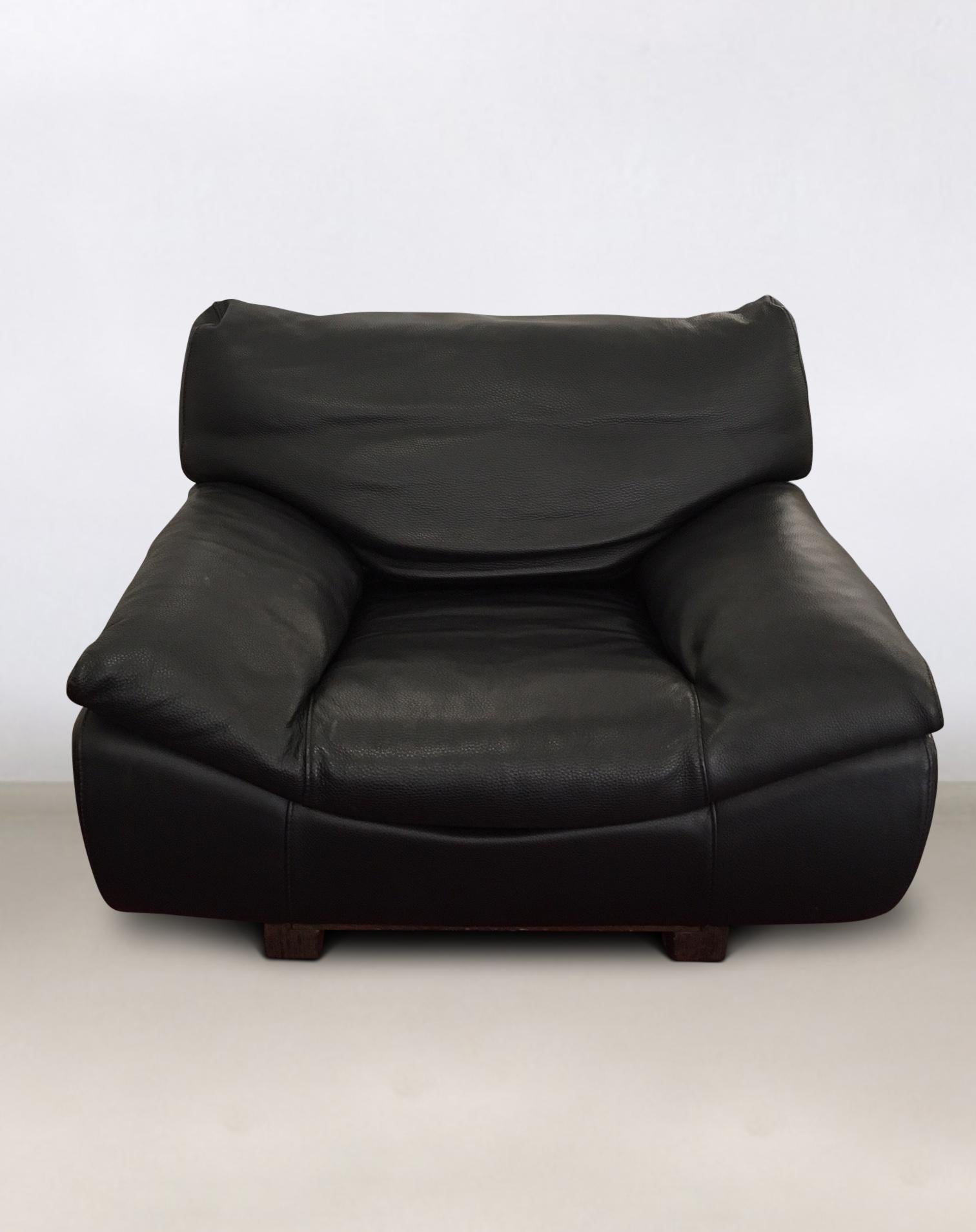 Post-Modern Black Leather Postmodern, Roche Bobois Sofa Set, Living Room Set FINAL SALE!