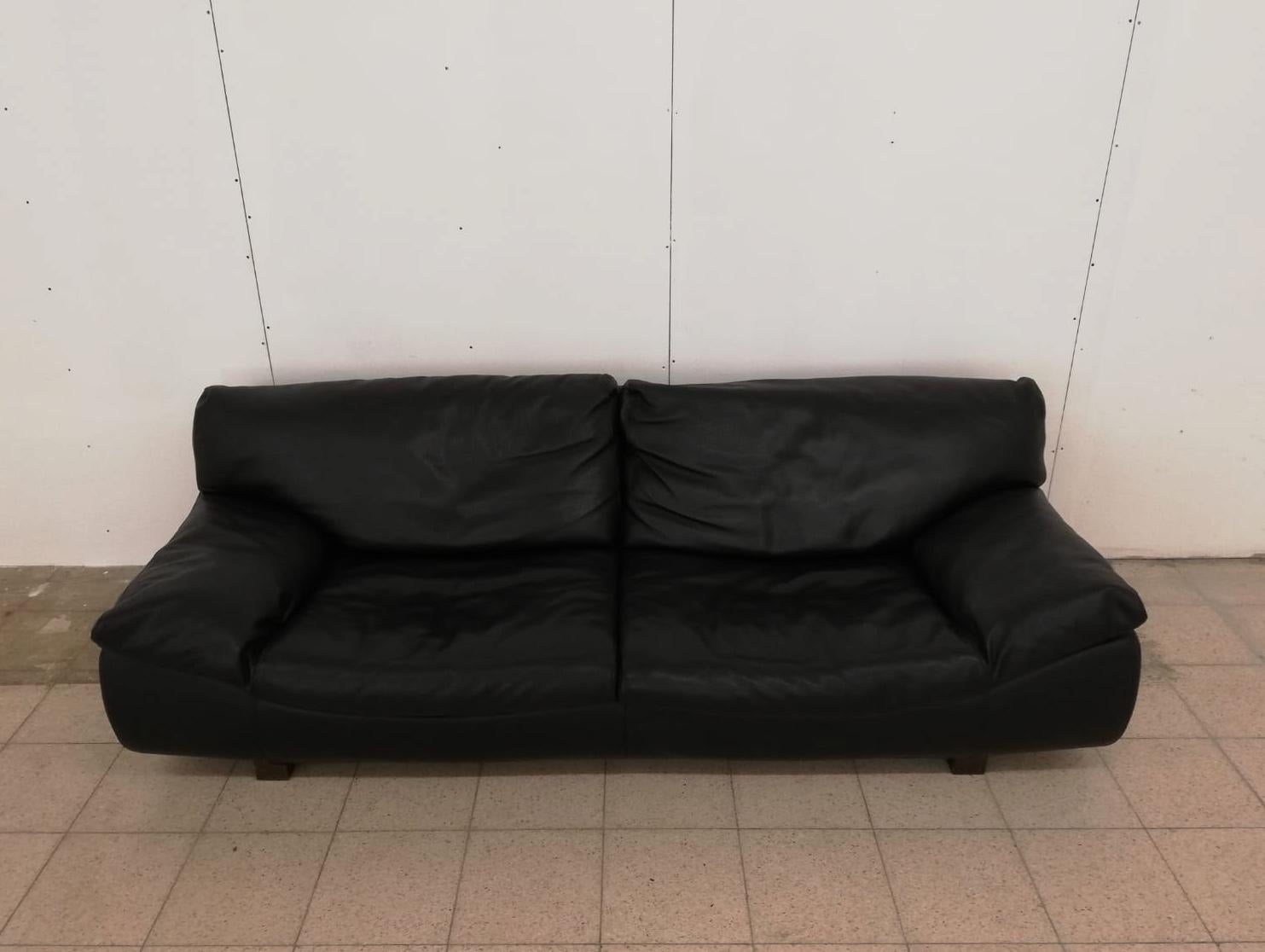 Black Leather Postmodern, Roche Bobois Sofa Set, Living Room Set FINAL SALE! 6