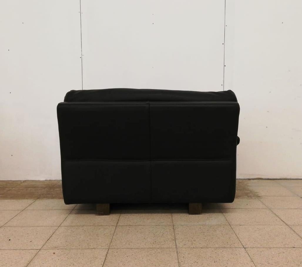 20th Century Black Leather Postmodern, Roche Bobois Sofa Set, Living Room Set FINAL SALE!