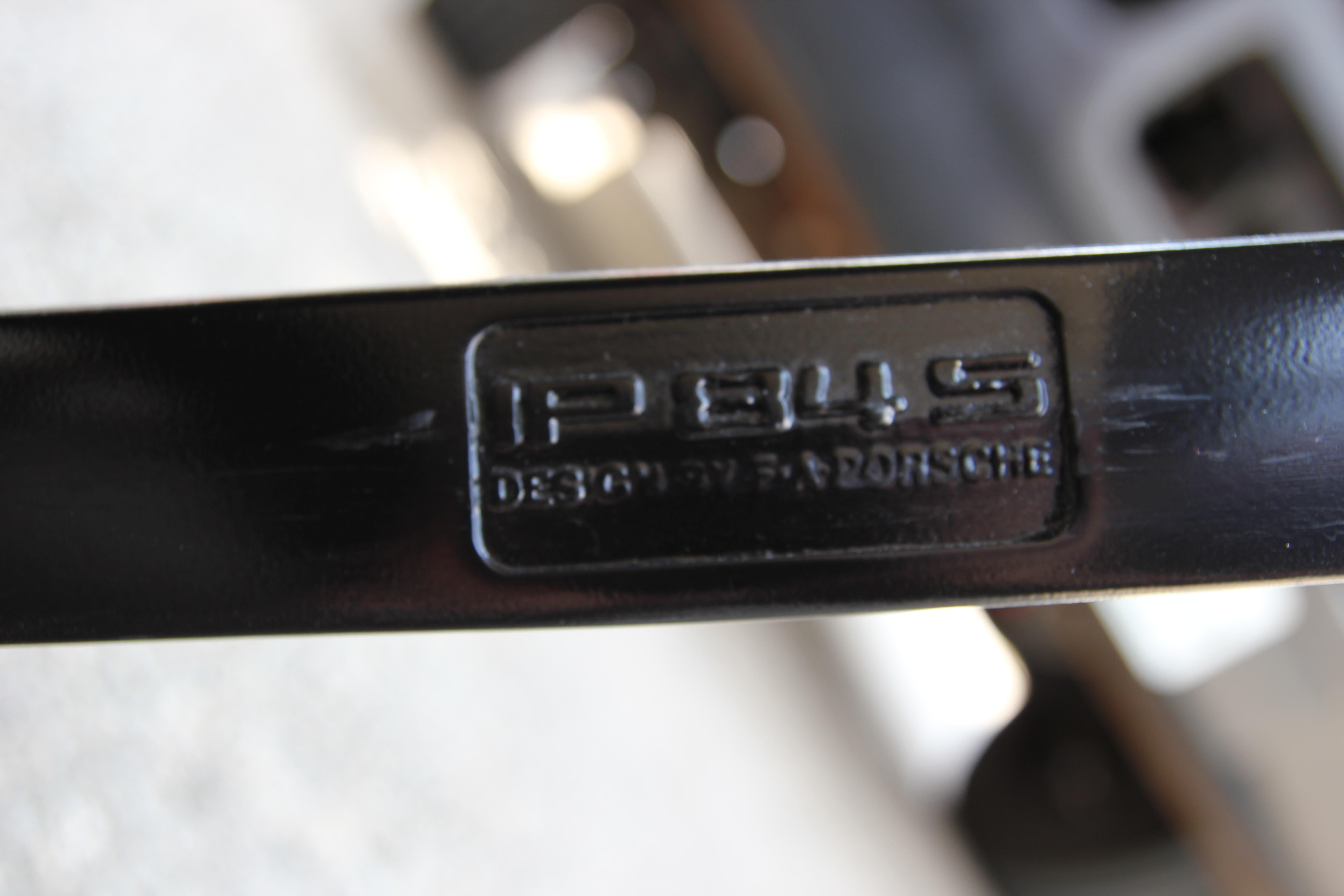 European Black Leather Reclining Porsche Chair IP84S by F. Porsche for Baker