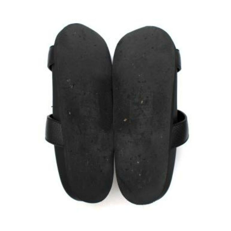 black leather Roman Stud sandals For Sale 5
