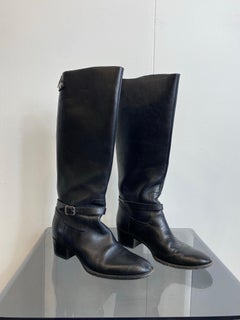 Saint Laurent Stiefel aus schwarzem Leder