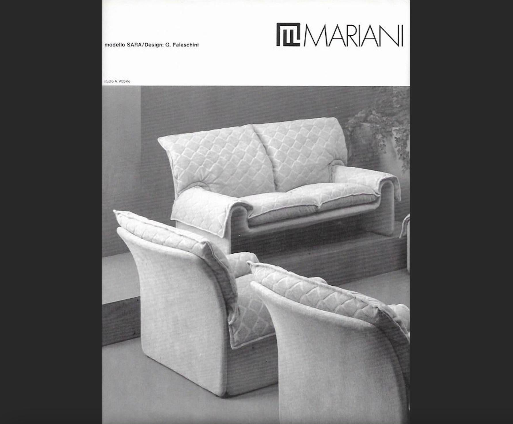 Black Leather “Sara” Lounge Chair by Guido Faleschini for Mariani 8