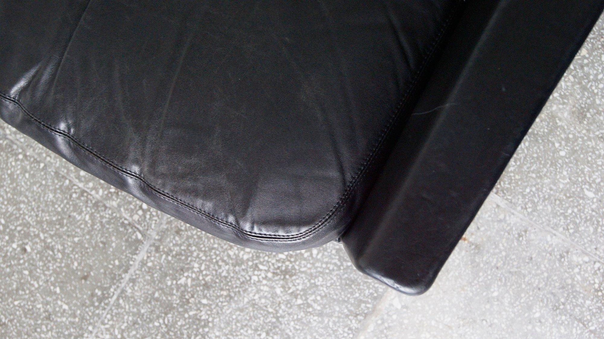 Black Leather Sedia Swivel Chair by Horst Brüning for Cor, 1960s 1