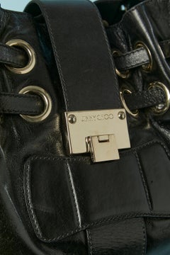 Bolso bandolera de piel negra "Ramona " JIMMY CHOO