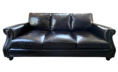 Black Leather Sofa Bradington Young Couch Black Vintage Leather Black