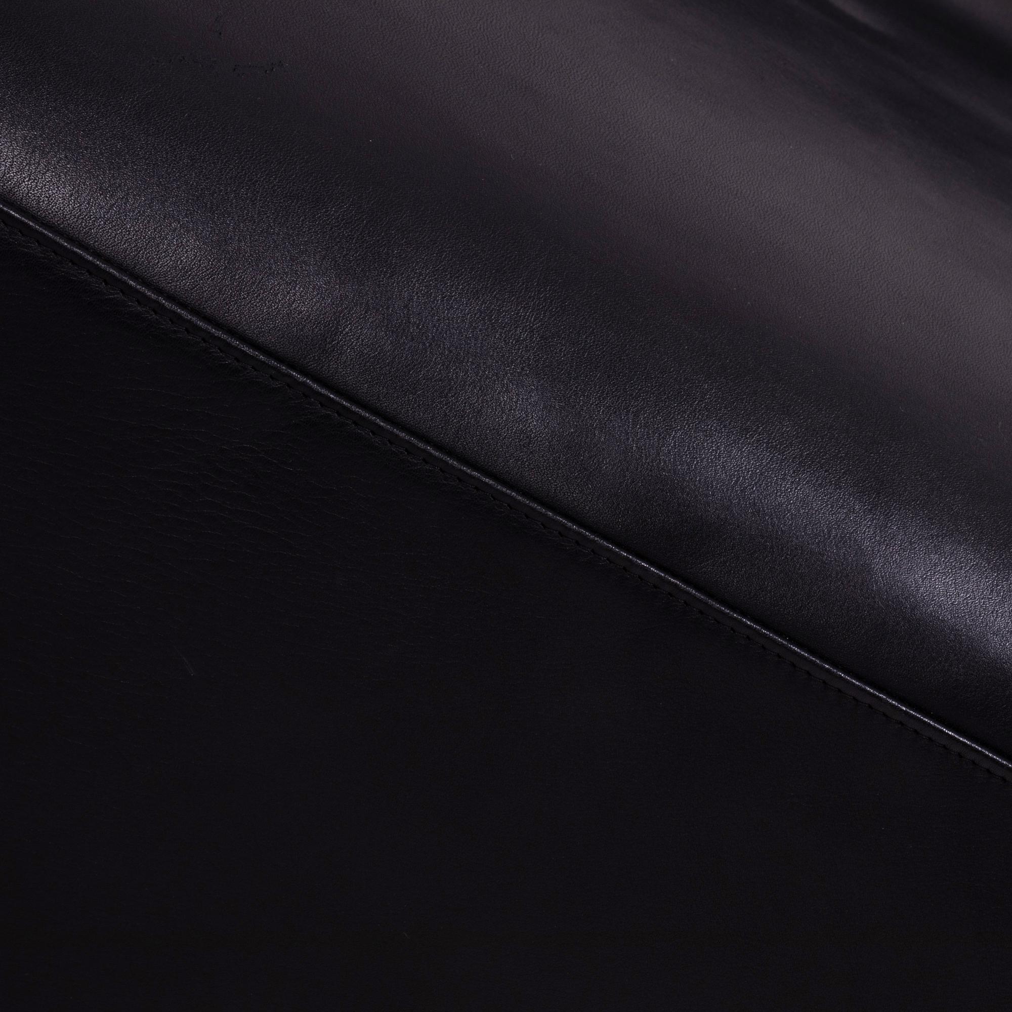 Black Leather St Martin Armchairs by Baleri Italia, 2008, Set of 2 6