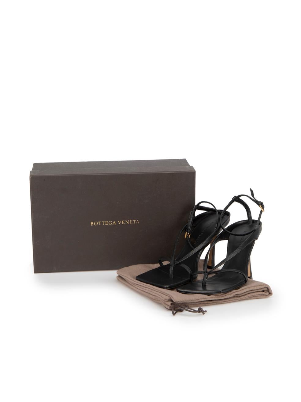 Bottega Veneta Black Leather Stretch 90 Sandals Size IT 38 1