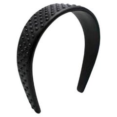 Black Leather Studded Headband