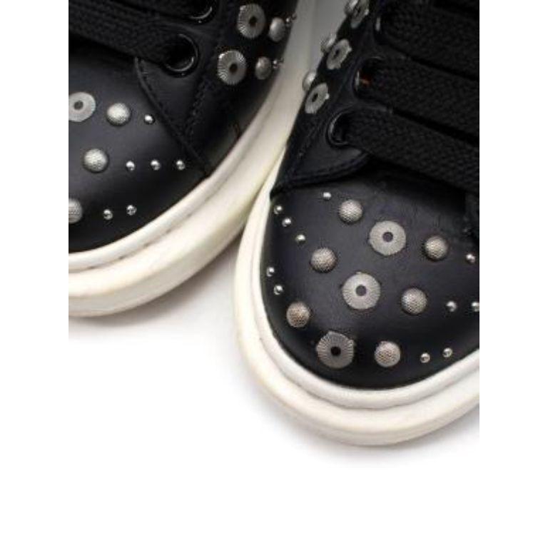 Black leather studded Larry trainers For Sale 2