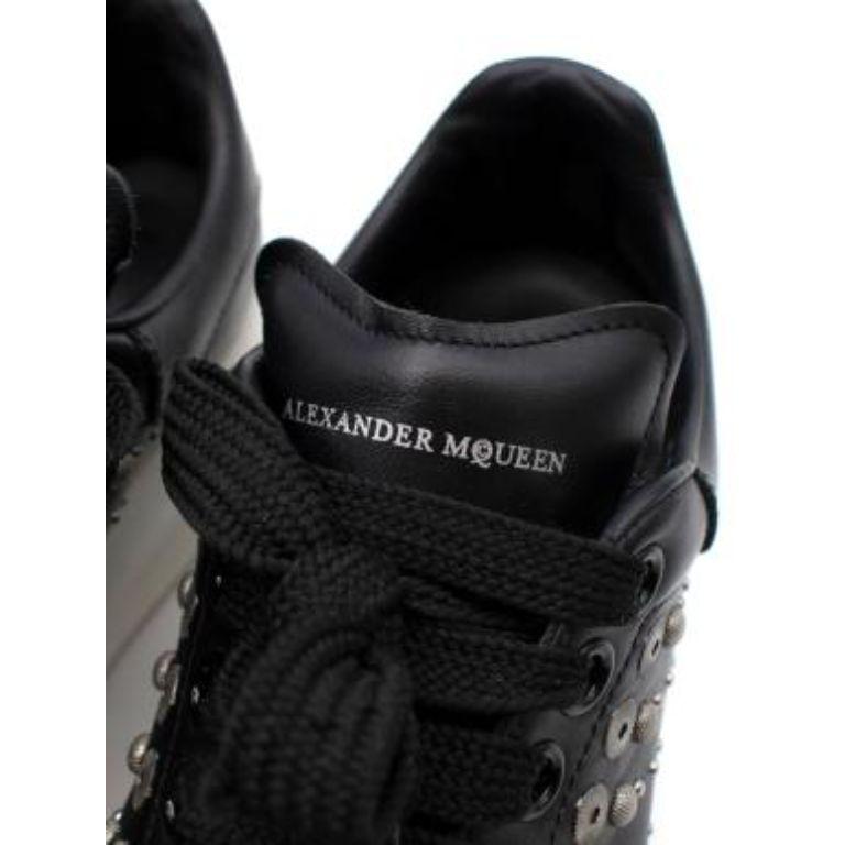 Black leather studded Larry trainers For Sale 3