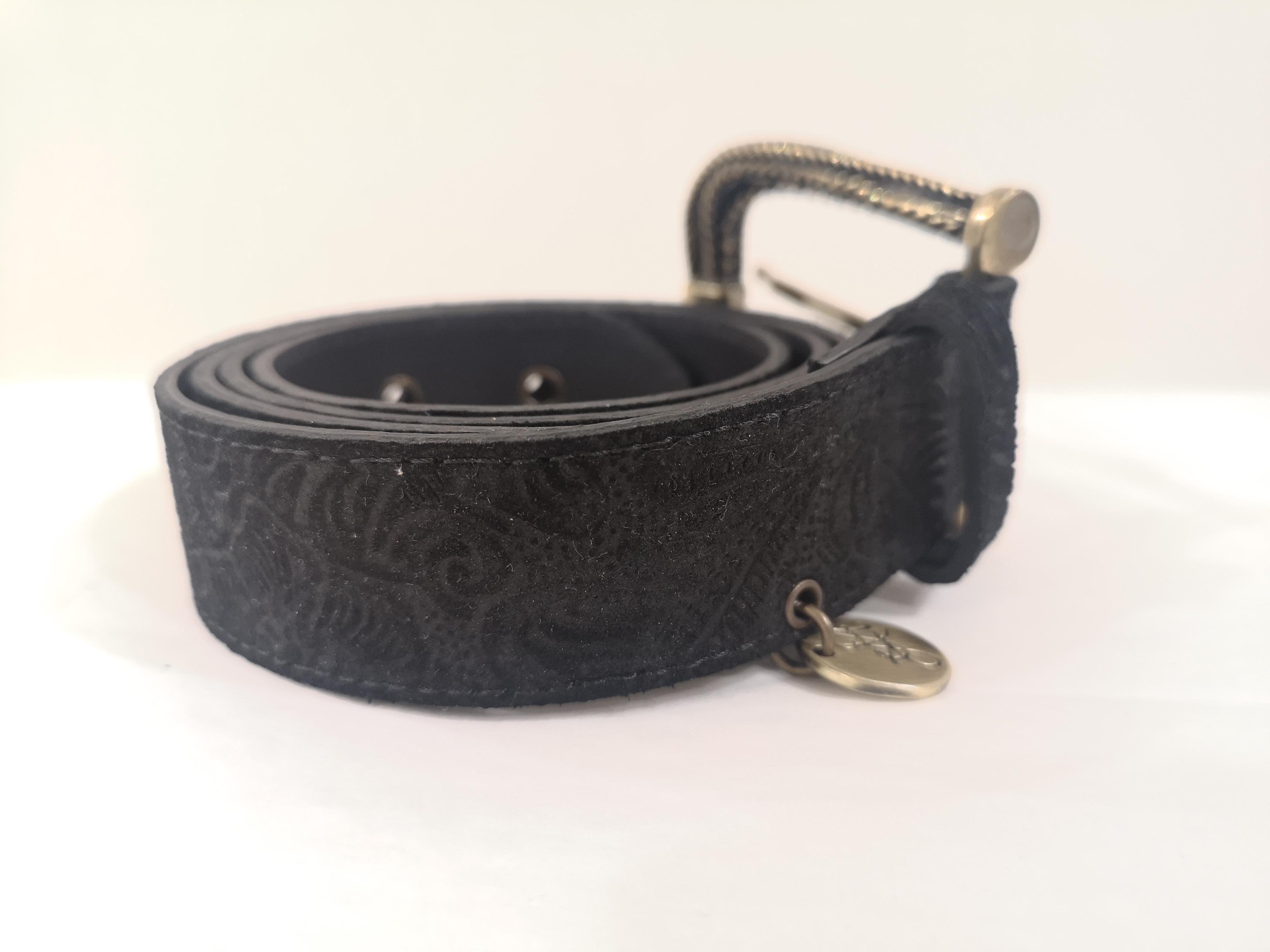 Women's or Men's Black leather suede belt NWOT