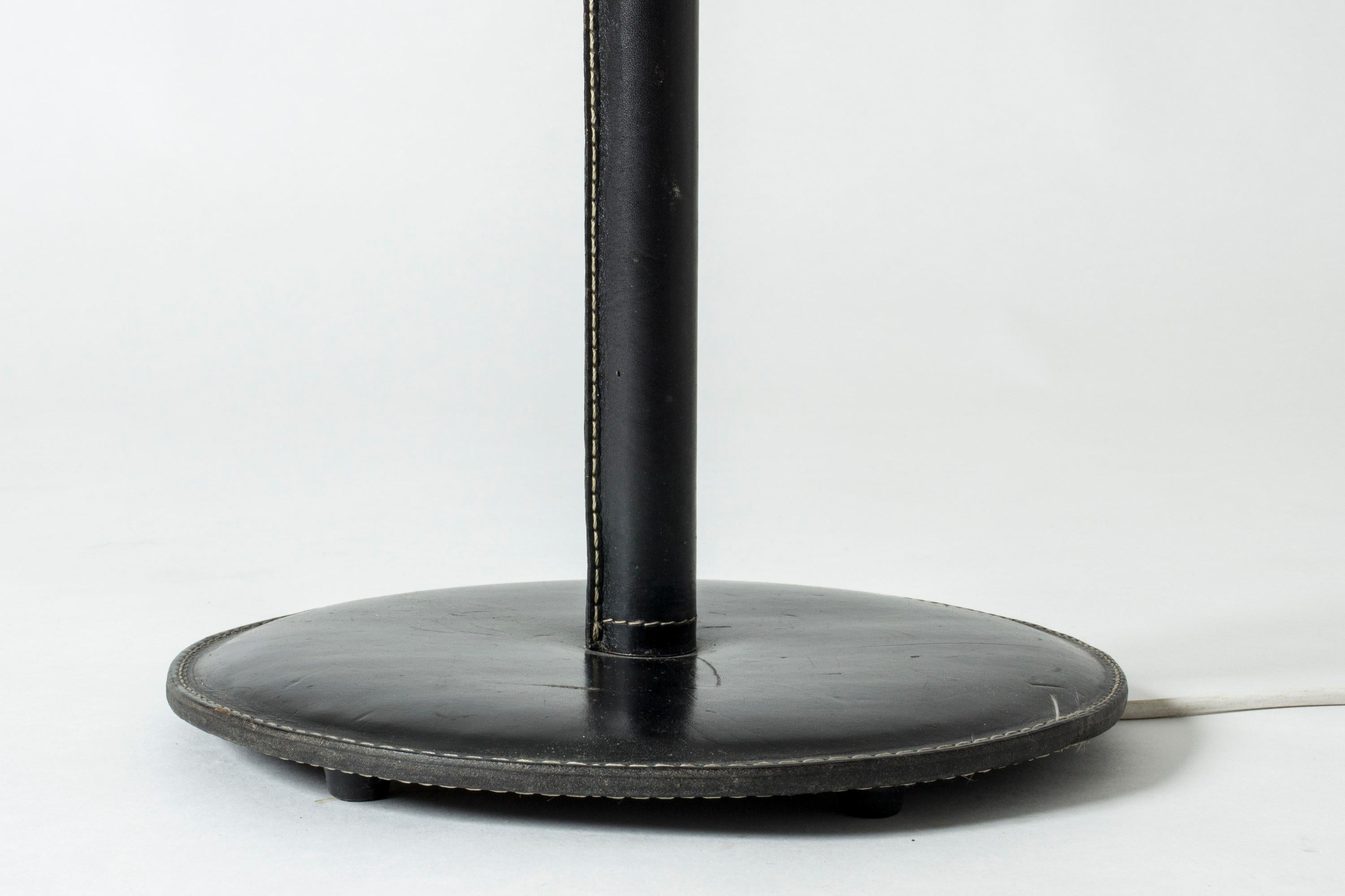 Black Leather Swedish Floor Lamp from Bergboms For Sale 3