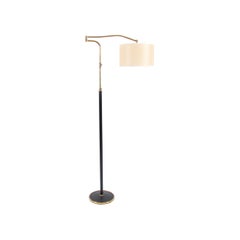 Black Leather Swing Arm Lamp