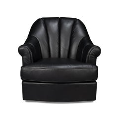 Black Leather Swivel Chair