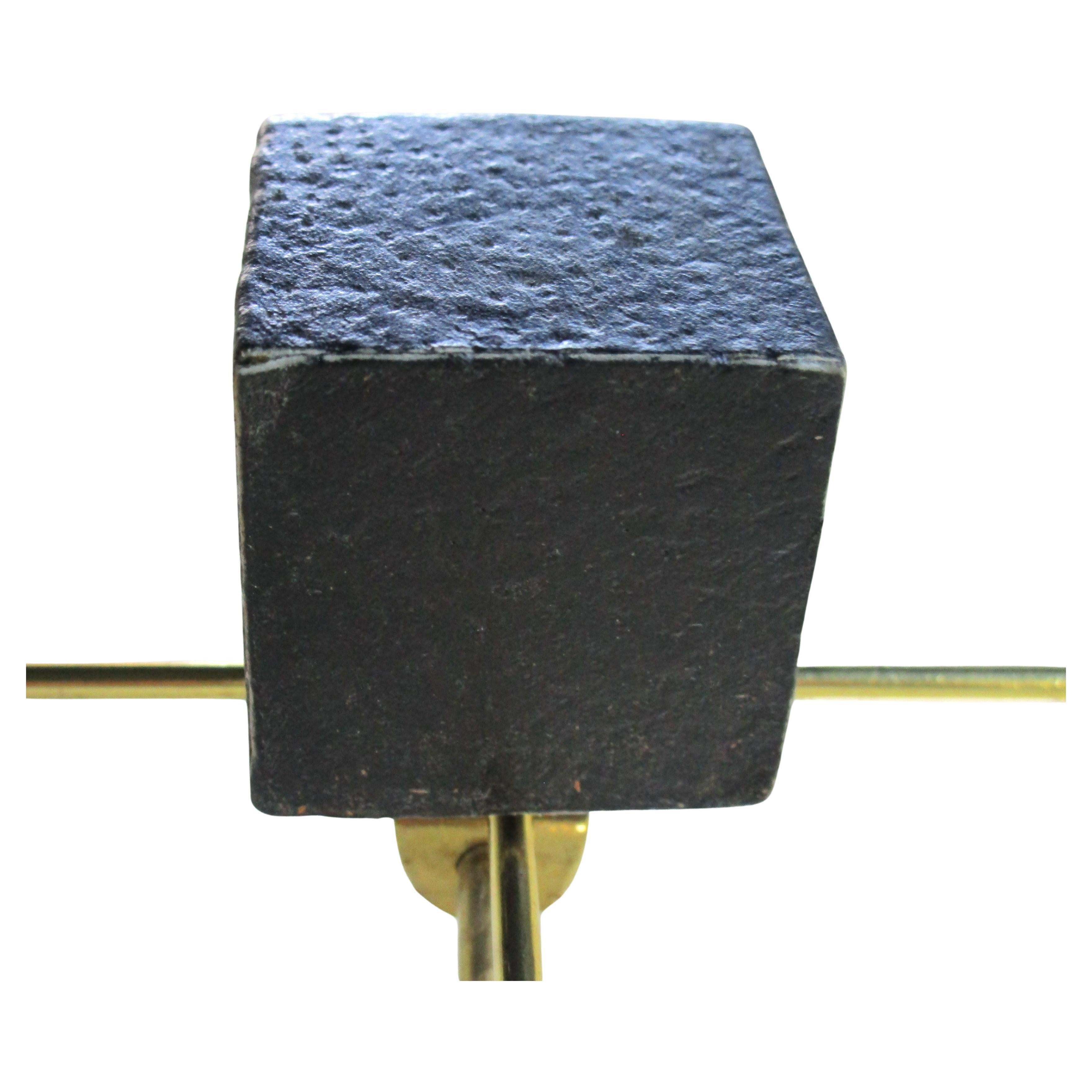 Black Leather Table Lamp in the style of Jacques Adnet finales del siglo XX en venta