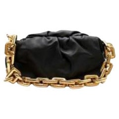 Black leather Teen Chain Pouch bag