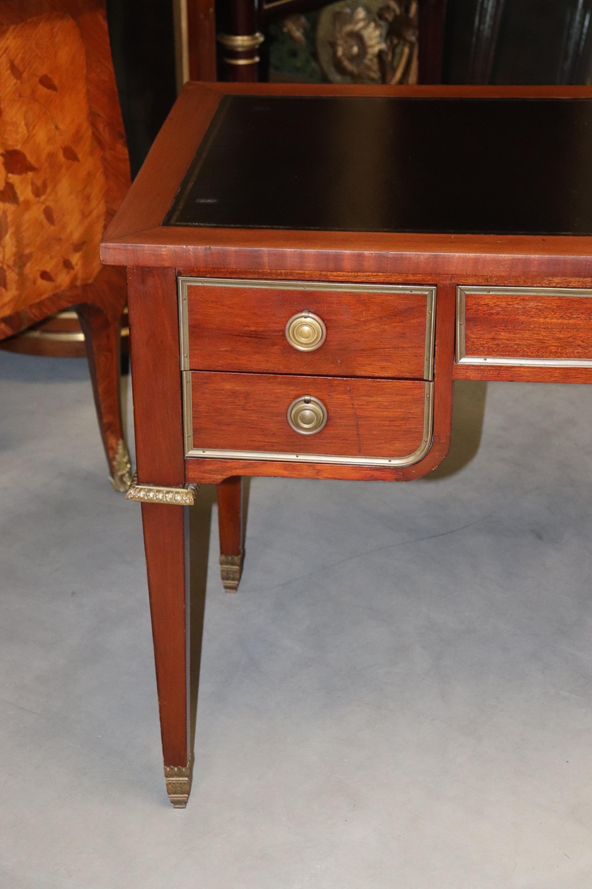 writing desk leather top