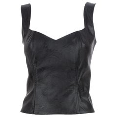 Black leather top NWOT